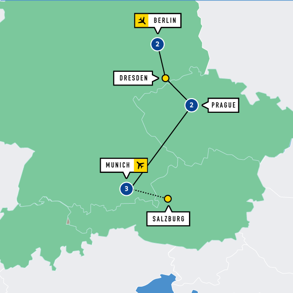 Map of Berlin, Bohemia and Bavaria