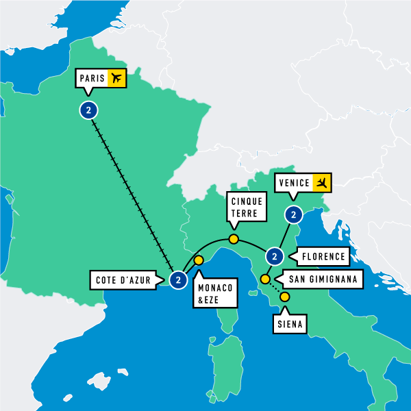 Map of St. Mark's to the Seine