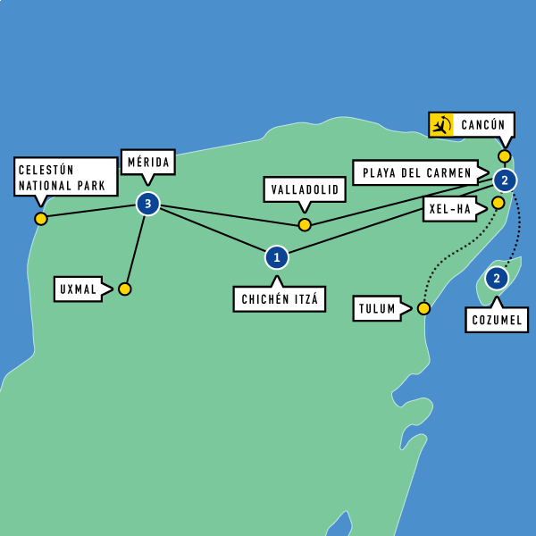 Map of The Mayan Trail