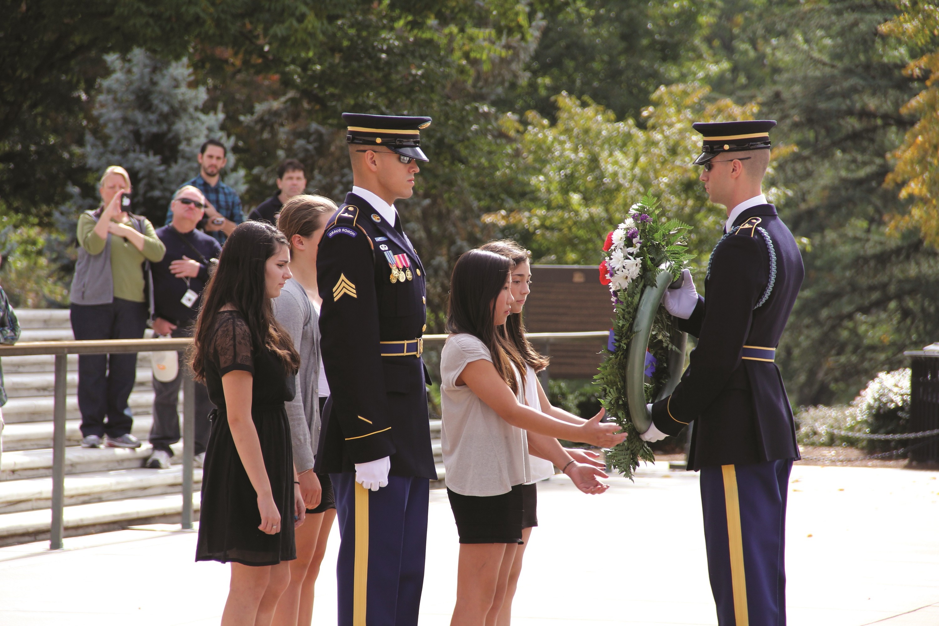 Washington DC National Arlington Cemetery Wreath Laying Students