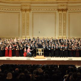 Carnegie Hall stage choral performance