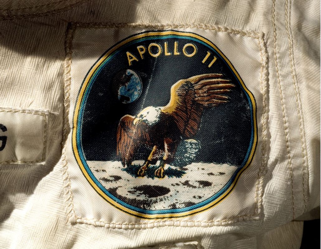 Apollo 11 patch on Armstrong's spacesuit