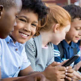 Media literacy children on phones